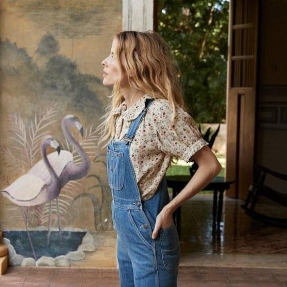 Doen Denim - ❤️ DOEN MYRTLE OVERALLS NWT XS SMALL COTTAGECORE BOHEMIAN DENIM JEANS FADED WASH